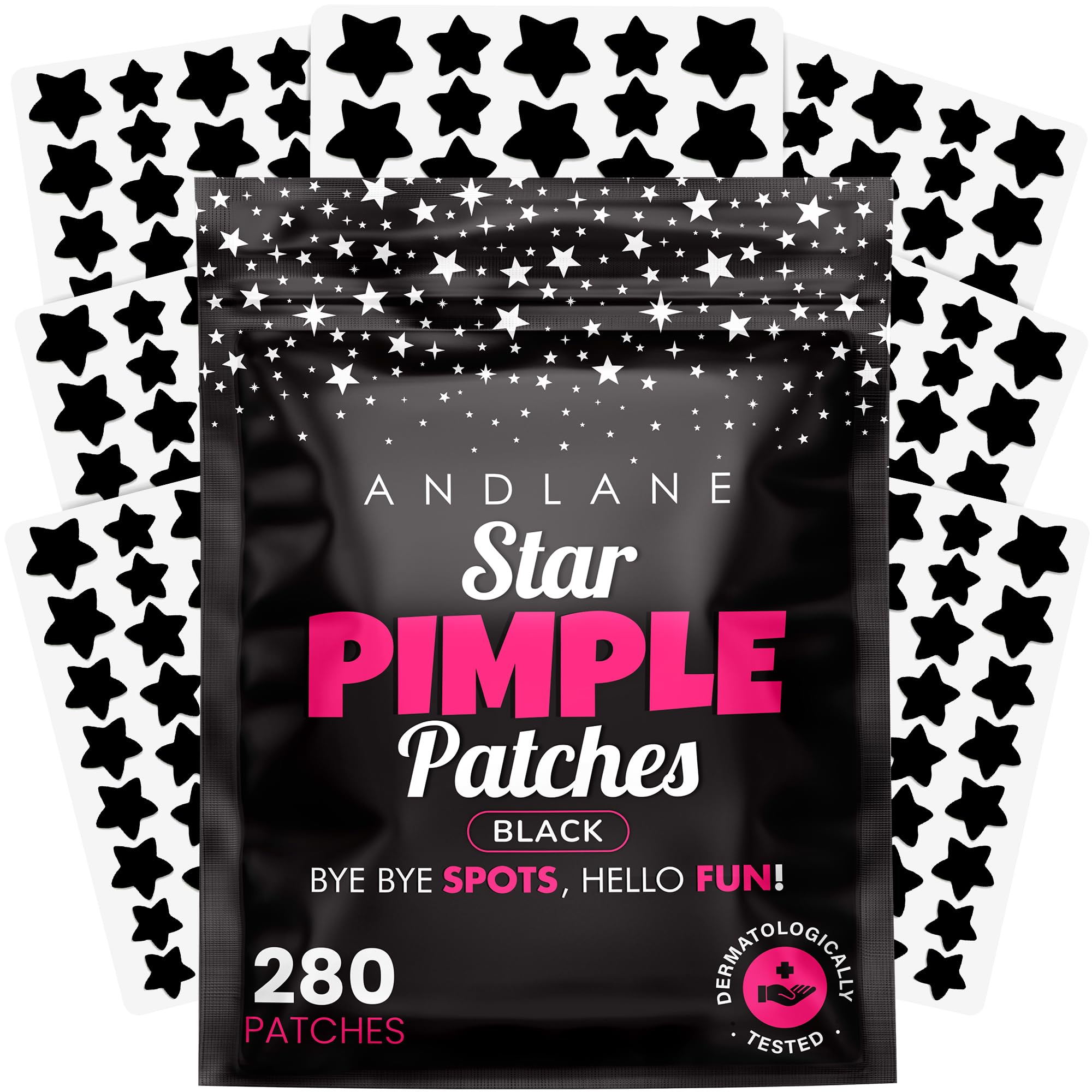 280Pcs Black Star Pimple Patches for Face - Cute Pimple Patches Stars